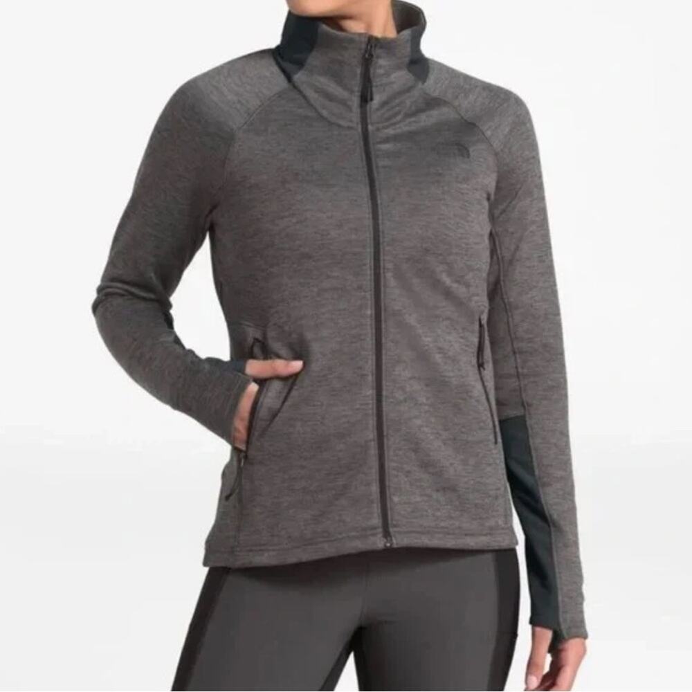 The North Face | Shastina Full Zip Fleece Jacket Slim Fit Dark Gray Medium